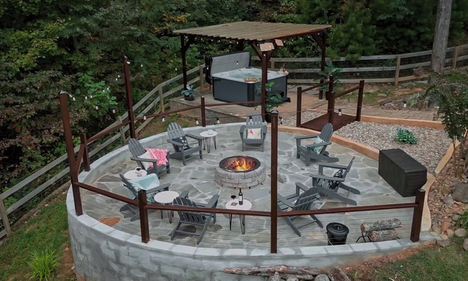 Cosby Cabin | Smoky Mtn Outdoor Oasis: Spa Hot Tub, Firepit, EV, Games & Luxe Lounge Deck