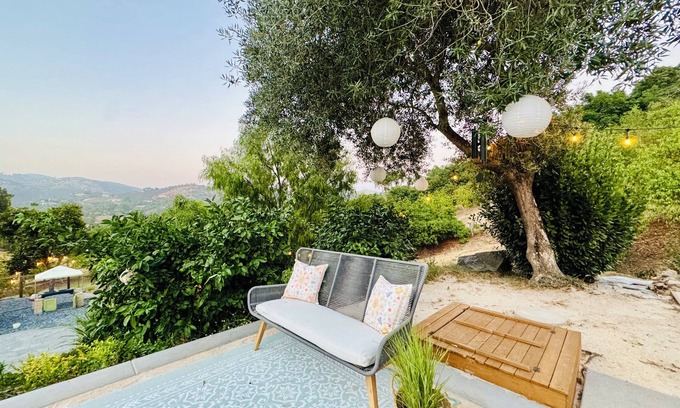 San Marcos House | Soluna Retreat: Serene 6-Acre Escape, Mountain Views, Minutes to Dining & Shops
