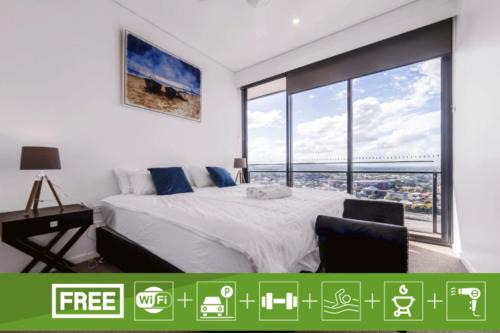 South Brisbane Apartment | Spacious 2Bed Apartment plus Nook with River View