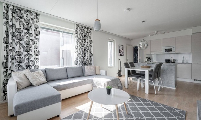 Jyvaskyla Apartment | Spacious 2BR Apt with Sauna and Private Balcony with Lake Views