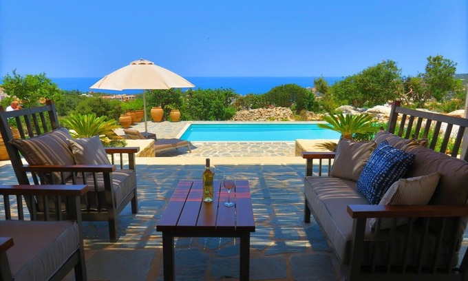 Gerani Villa | Spacious 4 bedroom villa with large heated pool, walking distance to the village