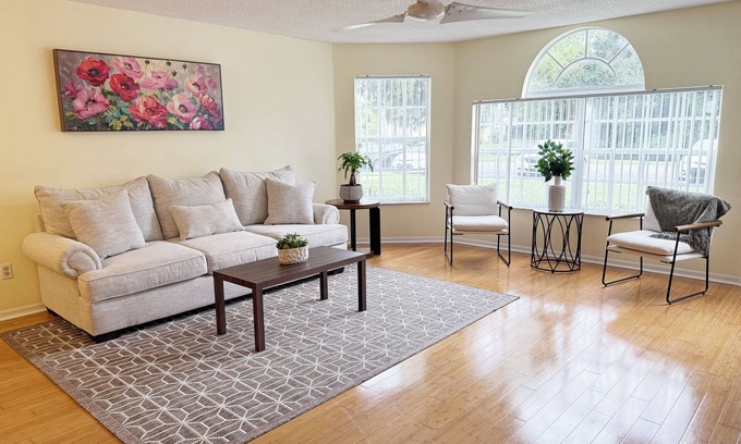 Royal Palm Bay Condo | Spacious Boho Retreat 15 Minutes From Disney, Near Highways, Airport, Shopping