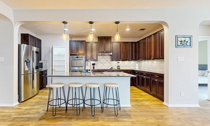 Wetmore House | Spacious house with private pool, patio and office space