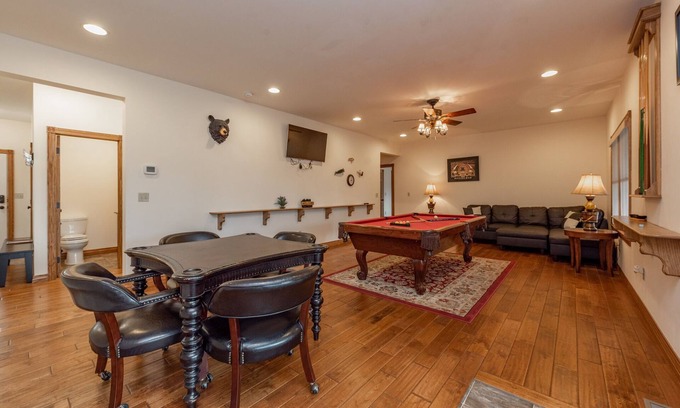 Oakland House | Spacious Lake Escape w/Game Room & Views