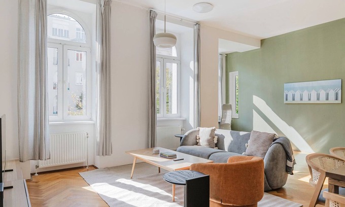 Stuwerviertel Apartment | Spacious Leopoldstadt 3BR, Furnished + Balcony, by Blueground