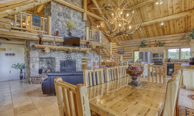 Pagosa Meadows IV House | Spacious Log Lodge w/Hot Tub, Game Room, Mtn Views, Wraparound Deck, 5 Acres, Near Pagosa Springs!