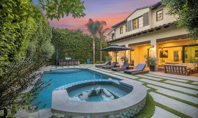 Beverly Hills House | Spalding BH Mansion: Spanish Charm Meets Modern Luxury w/Theater, Pool & Spa