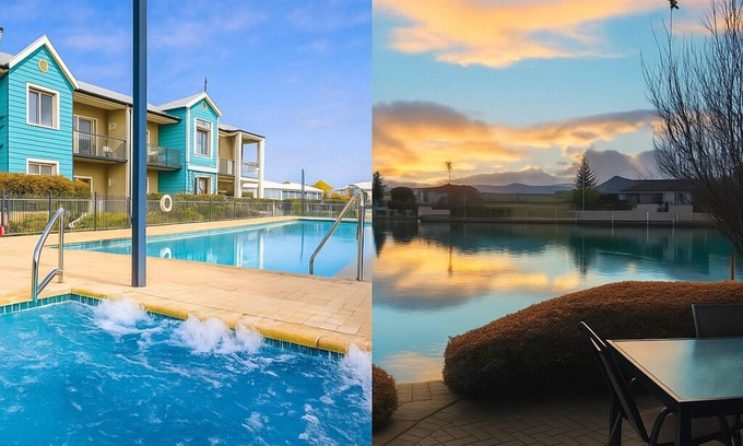 Halls Head House | Special - 20% off August stay Canal front retreat with pool, spa, jetty.
