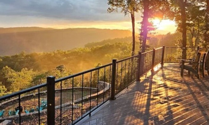 Rosman Cabin | Spectacular mountain lodge with long mountain and lake views. Sunset heaven!