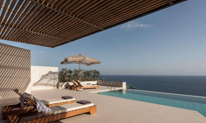 Agia Marina Villa | Spectacular sea view villa with infinity pool