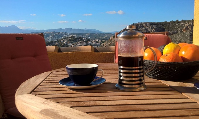 Cumbre del Sol Apartment | Spectacular views and sunsets from the terrace.