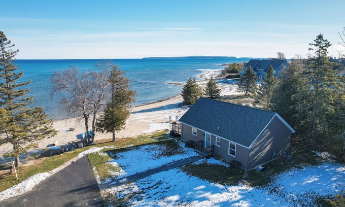 St Ignace Cottage | St. Ignace Cottage w/Deck & Beach on Lake Huron!