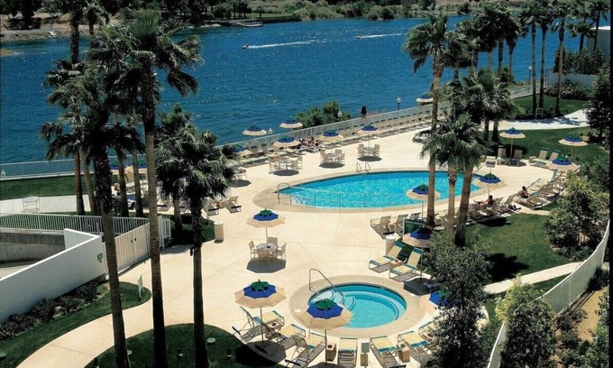 Laughlin House | Standard 2 Queen Beds at Golden Nugget Laughlin! Outdoor Pool, Pets Allowed!
