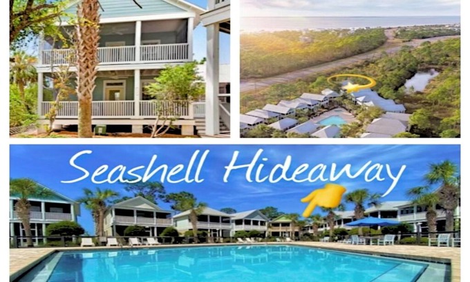 Port St. Joe House | Stay at the Seashell Hideaway-Pool,hot tub, Relax on 2 screen porches! Pets ok!