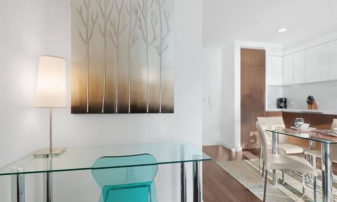 Hell's Kitchen Apartment | Steps from Hudson River 1 Deluxe BR city view | Huge Windows