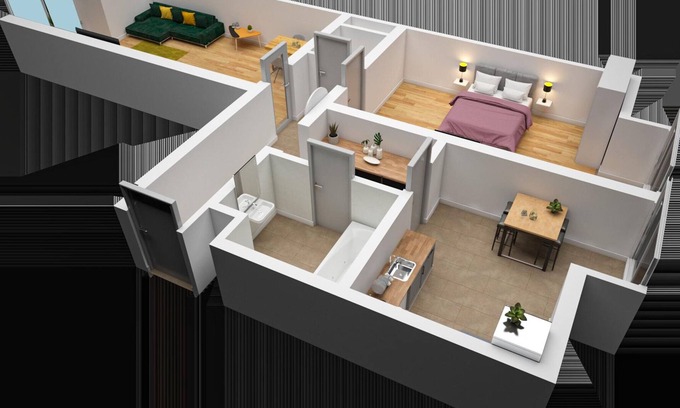 Hamm Apartment | Stilvolles Design Apartment mit Rheinblick - neu