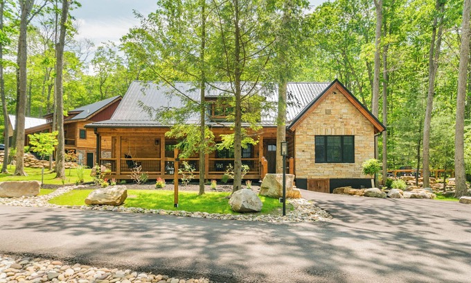 Oakland House | Stone Haven: New, Dock Slip, Hot Tub, Fire Pit, Sauna, 4 King Beds