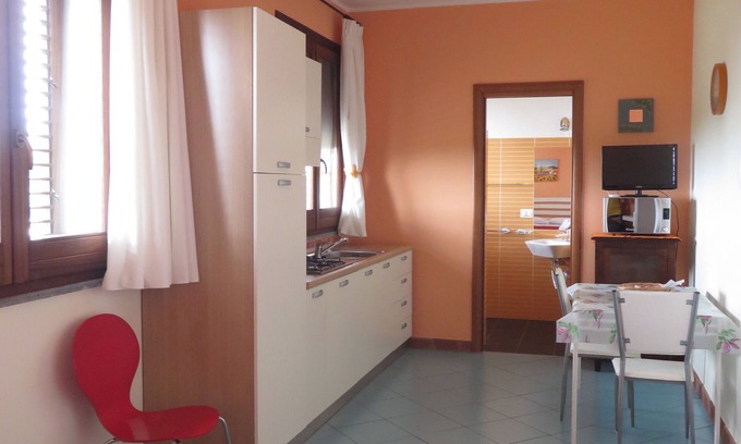 Santa Tecla Apartment | Studio apartment in residence, sea view, swimming pool, parking, wi-fi