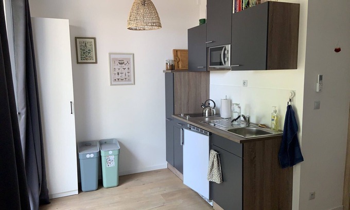 Soustons Apartment | Studio au Calme Donnant sur un Airial , Proche lac 1min et Océan 8min, Climatisé