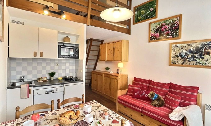 Val-d'Isere Apartment | Studio cabin with mezzanine 300m from center and 450m from slopes in Val d'Isère