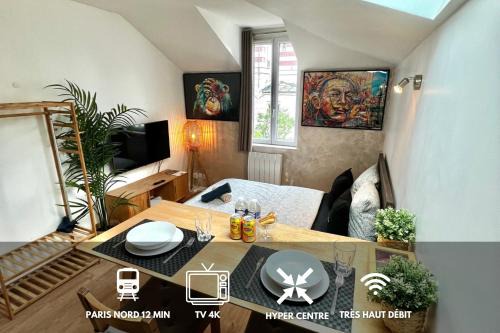 Enghien-les-Bains Apartment | Studio Douillet Hypercentre 12 min de Paris