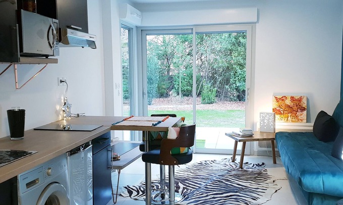 Biarritz Apartment | Studio in luxury residence with garden 10 minutes from Biarritz and beaches