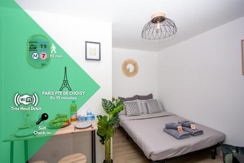 Petit-Ivry Apartment | Studio rénové calme et cosy (10' Paris Pte d'Ivry)
