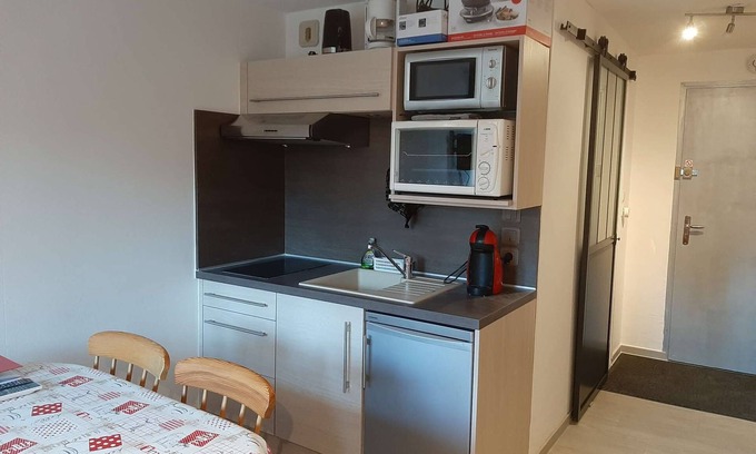 Les Rousses Apartment | Studio rénové, Terrasse S-O, prestations de qualité - Résidence Les Adraits