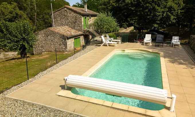 Saint-Genest-de-Bauzon House | Stunning private villa for 5 people with WIFI, private pool and TV
