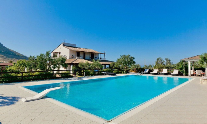 Castellammare del Golfo Villa | Stunning private villa for 10 guests with A/C, private pool, WIFI, TV and panoramic view