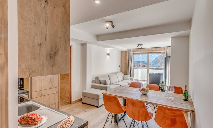 Champagny-en-Vanoise Apartment | Stunning 2-Bedroom Apartment with Terrace in 4* Residence, Champagny-en-Vanoise