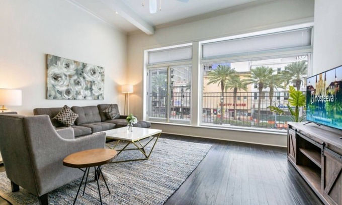 Central Business District Condo | Stunning Canal St Views Steps to Bourbon