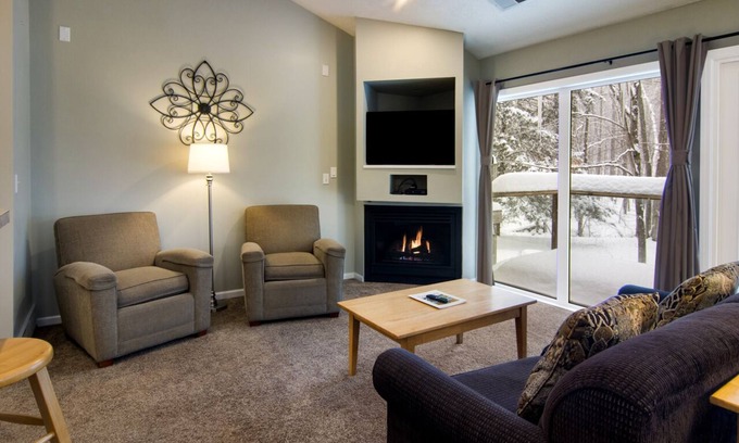 Bellaire Condo | Stunning Creekside Condo at Shanty Creek w/short drive to Short's