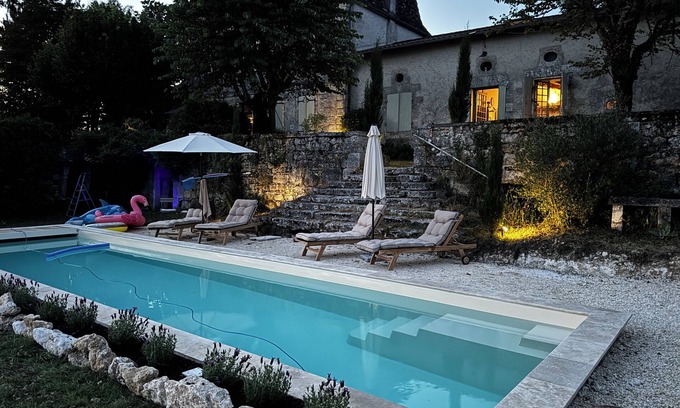 Quinsac Other | Stunning French luxury Farmhouse, newly renovated, heated 10 m x 3 m lap pool