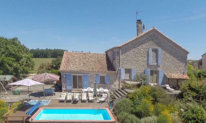 Razac-d'Eymet House | Stunning house with private pool and hot tub and exceptional sunsets