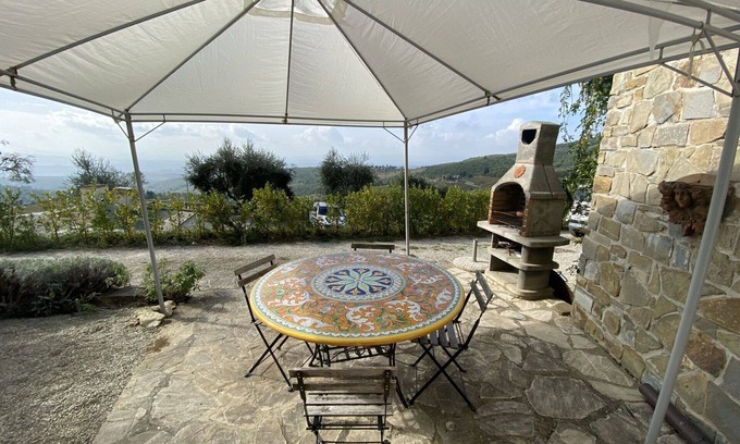 Castellina in Chianti House | Stunning private villa for 4 people with WIFI, A/C, TV, terrace, pets allowed and panoramic view