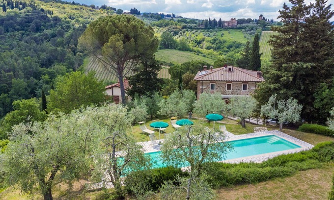 Bagno a Ripoli House | Stunning private villa for 12 guests with WIFI, A/C, private pool, TV and panoramic view