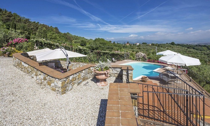 Casalguidi Villa | Stunning private villa for 14 people with A/C, private pool, WIFI, TV, terrace and panoramic view