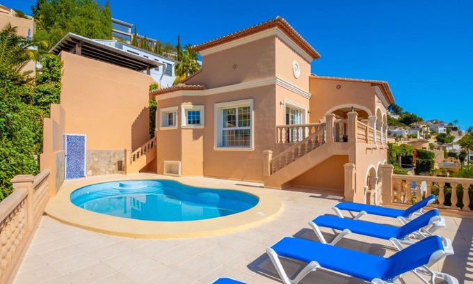 Benimeit Villa | Stunning private villa for 8 people with A/C, private pool, WIFI, TV, terrace and panoramic view