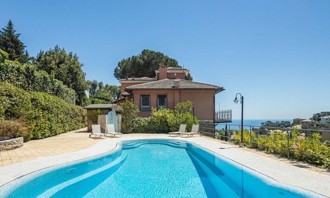 Rapallo Villa | Stunning villa for 8 guests with WIFI, A/C, private pool, TV and patio