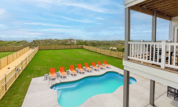 Hatteras House | SUMMER SAVINGS - Oceanfront Dog Friendly w/Pool, Hot Tub, Elevator, & Much More