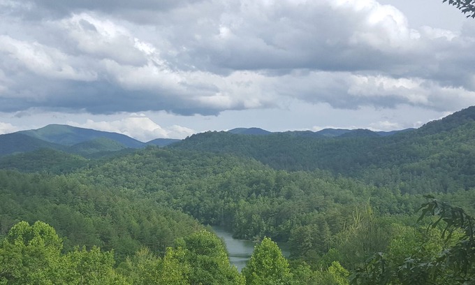 Robbinsville Cabin | Sundance Cottage-Panoramic Long-Range View, Lake Access, Wheelchair Accessible!