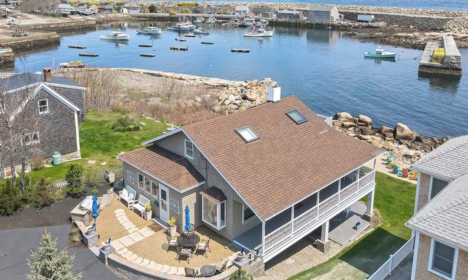 Rockport House | Sunrise on the Cove: Unobstructed 180 degree views of Pigeon Cove.