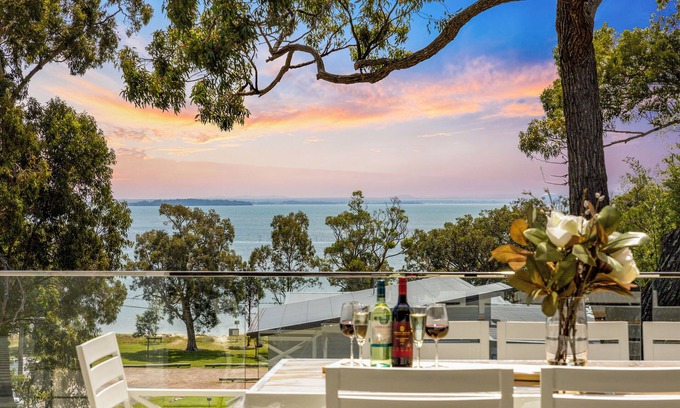 Soldiers Point House | Sunset at Soldiers - 100m from Beach and Beautiful Views