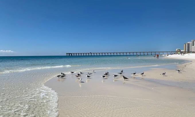 Navarre Beach Villa | Sunset Harbor Villas 312/Steps to the Beach