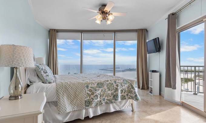 Biloxi Condo | Sunset Spectacular! Beach getaway steps from the sand! Snowbirds haven!