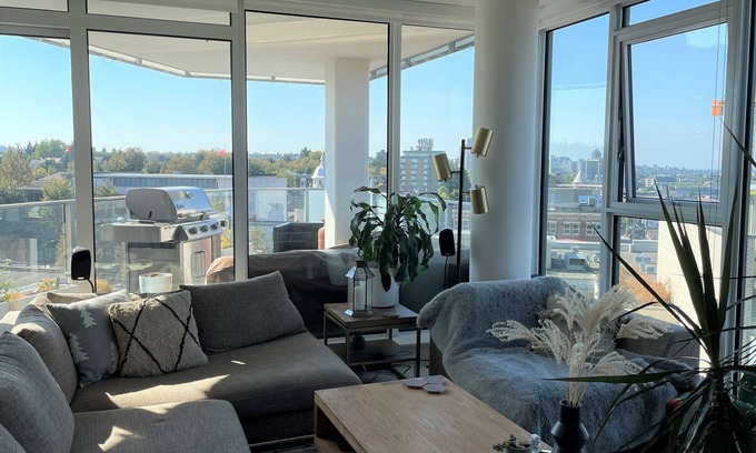 Mount Pleasant Condo | Sunset view 2 bed, 2 bath condo in heart of Mount Pleasant w/gym + deck