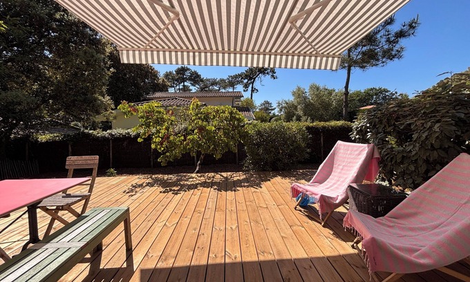 Pyla-sur-Mer Villa | SUPERB NEW 2-BEDROOM HOUSE WITH GARDEN PETANQUE-50 METRES FROM THE BEACH