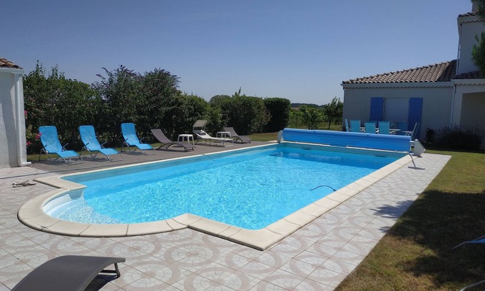 Saint-Augustin Villa | Superb, spacious 12 P villa, large park, swimming pool, poolhouse. Beach nearby.