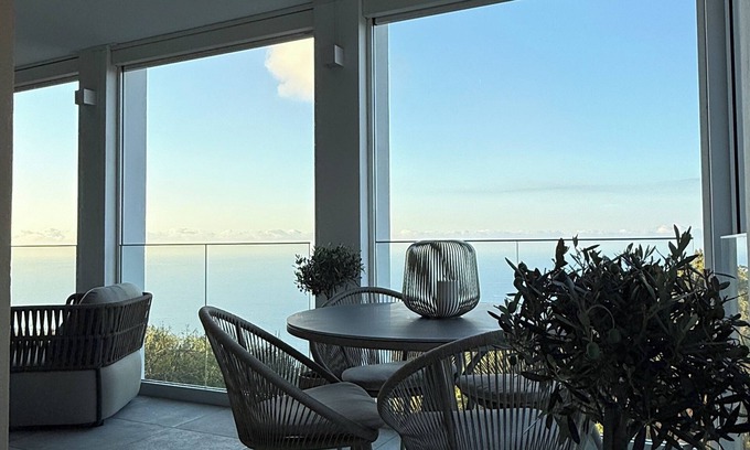 Eze Apartment | Superb two bedroom apartment with views of Mediterranean Sea and Eze village